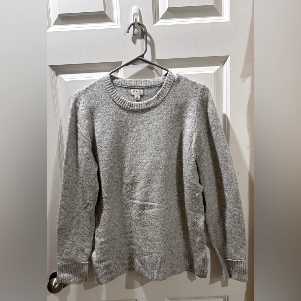 J. Crew Gray Crewneck Cozy Sweater